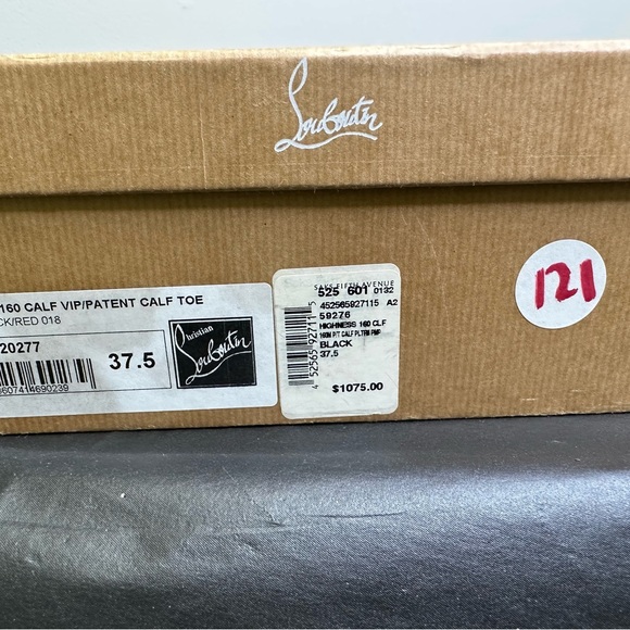 Christian Louboutin Highness Peep Toe Platform Pump size 37.5 Beige Snakeskin - Picture 9 of 9